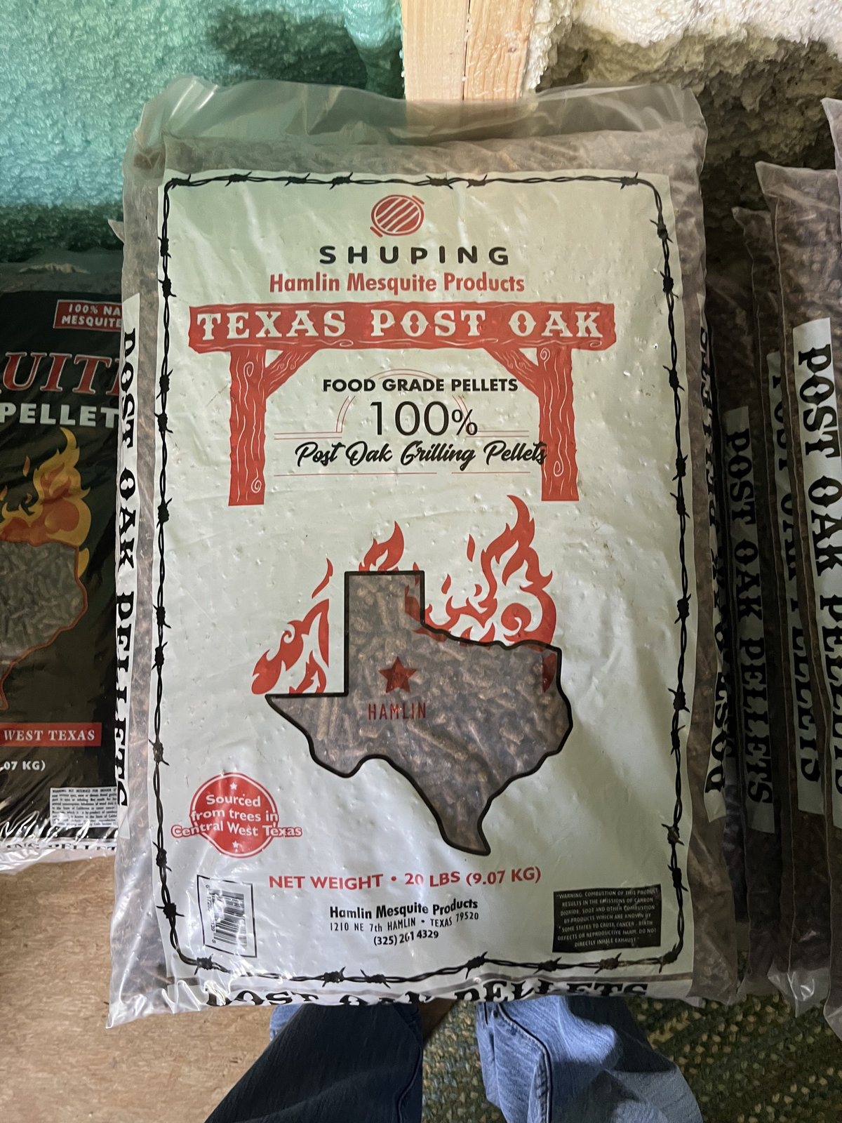 Shuping Texas Post Oak grilling pellets