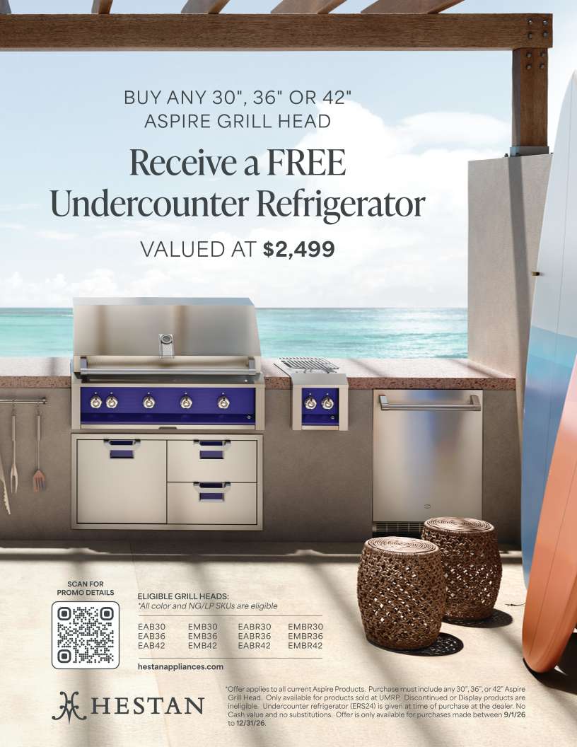 Aspire by Hestan free ERS24 undercounter refrigerator promotion flyer