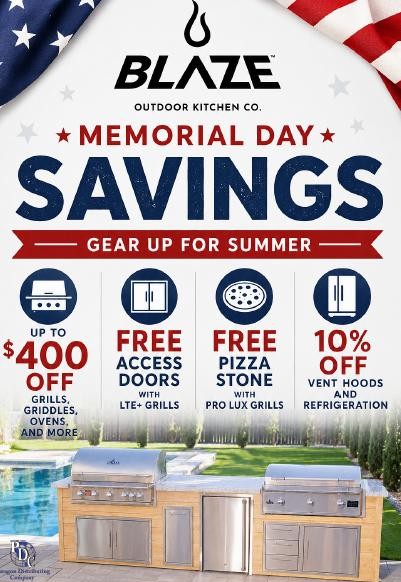 Blaze Memorial Day Savings flyer