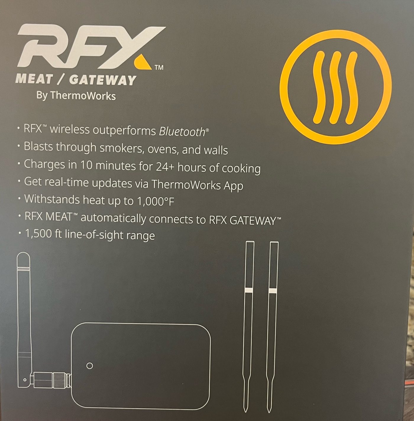 Front of the ThermoWorks RFX Meat / Gateway box